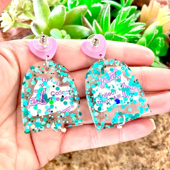 Lisa Frank Raccoon Acrylic Sticker Earrings - Picture 4 of 4